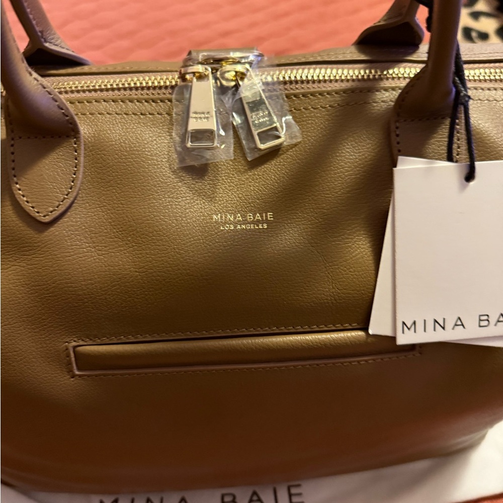 Mina Baie Emmy Midi LEATHER Teddy Color Bag/Backpack New With Tags!! - Picture 14 of 15